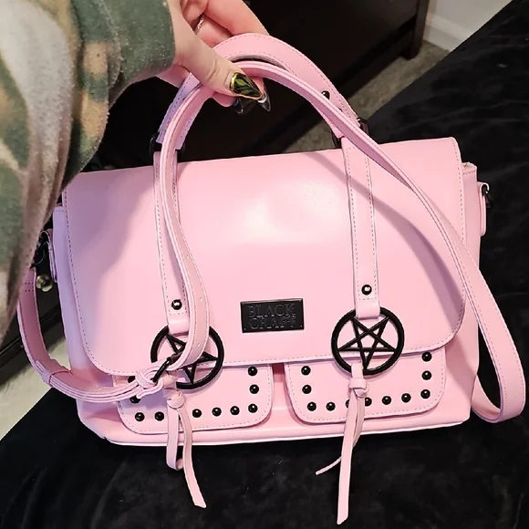 Blackcraft Pink Crossbody Bag with Pentagram Accents - Picture 5 of 6